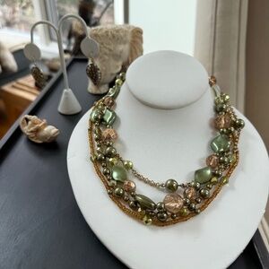 4 Strand Beaded Necklace